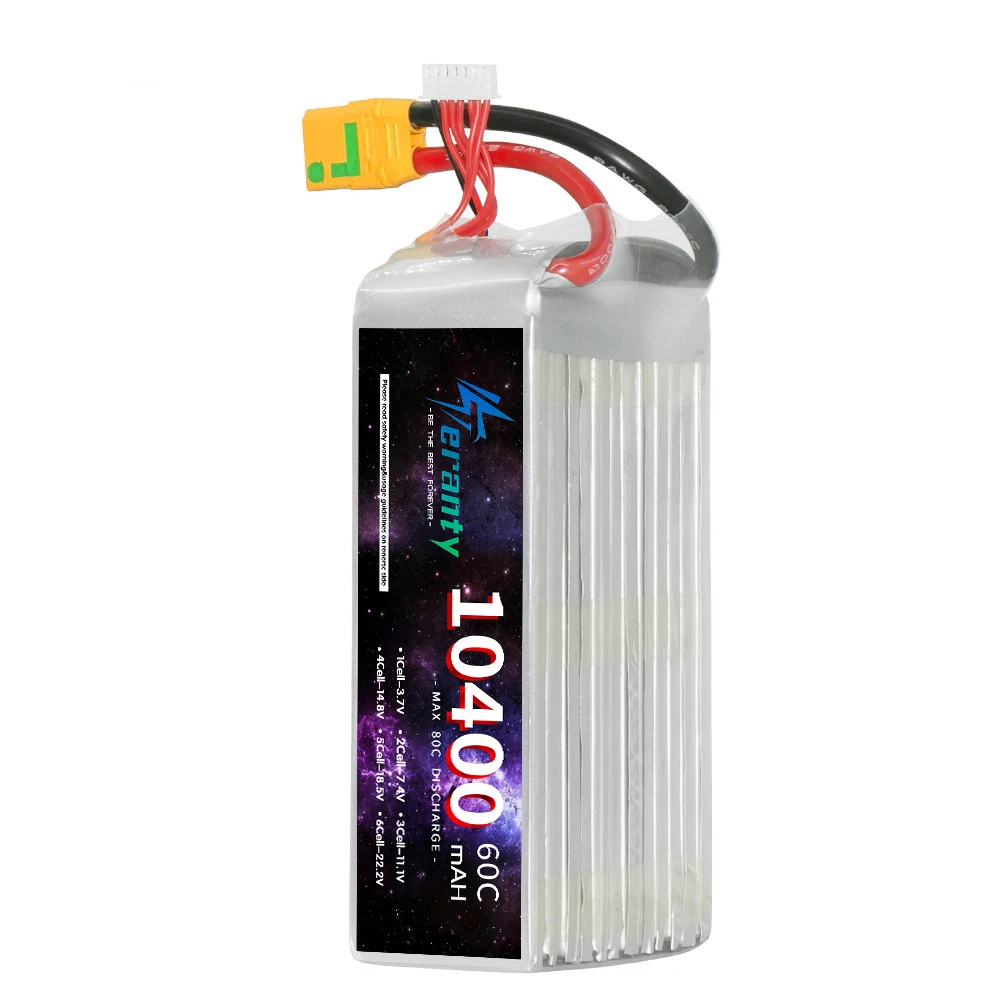 TERANTY 22.2V 10400mAh 6S Lipo Battery For RC Drone FPV Car Helicopter Spare Parts 22.2V Battery With XT90 Deans XT90S Connector