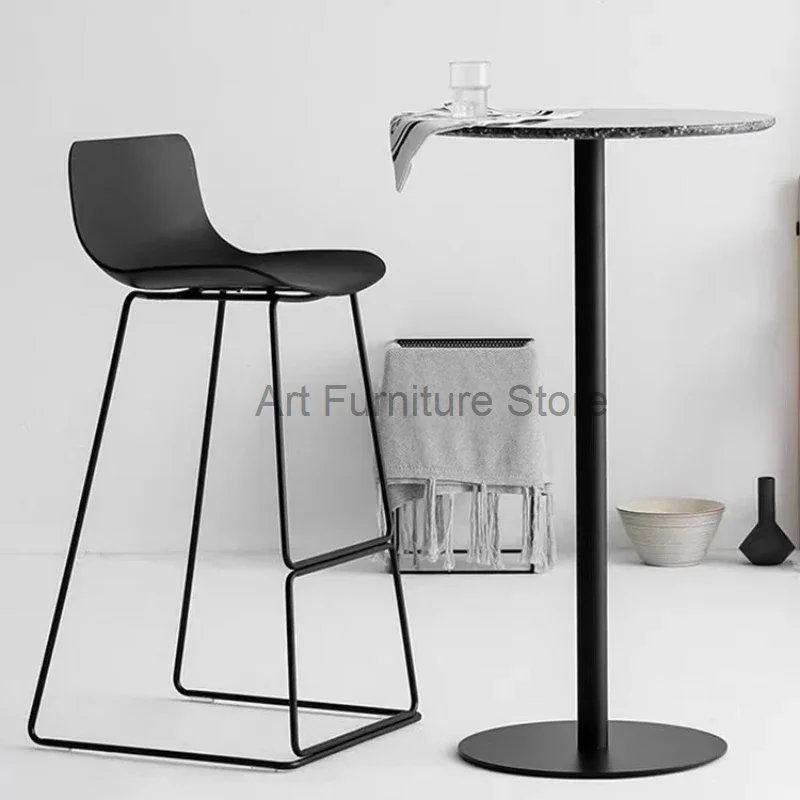 

Light Luxury Coffee Shop High Stools Backrest Bar Chairs Vintage Island Bar Chairs Iron Designer Cadeira Home Furniture YX50BC