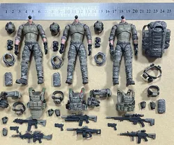 1/18 Acid Rain US Special Marine Seal Soldier Toy Model Sniper Assaulter Accessories Chest Vest Bags Model Fit 3.75