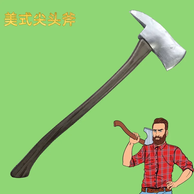 Cosplay 1:1 Tool Axe White Axe Tomahawk arms Scare Props Stage Performance Role Prop Axe Halloween Safety PU toy sword