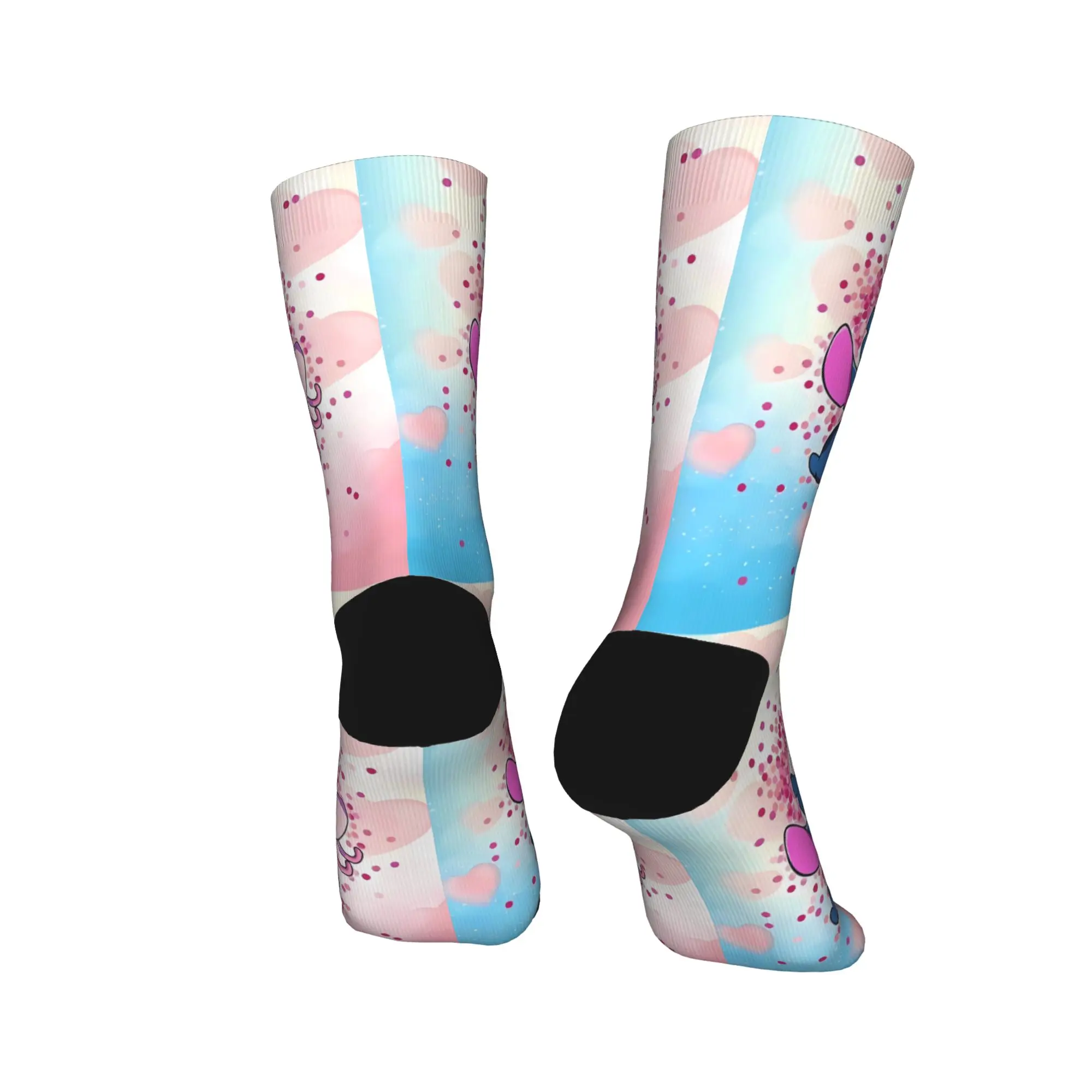 Stitch Stockings Couple  Socks Soft Breathable Elegant Socks Autumn Running Sports Non Skid Graphic Socks Gift