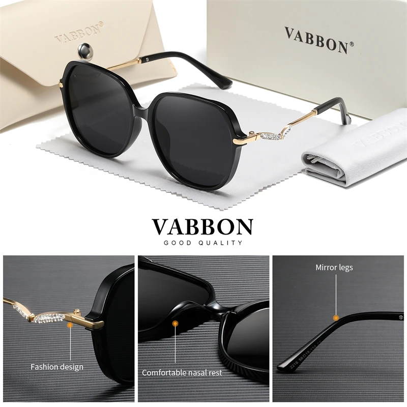 Женские очки Vabbon по рецепту, новые модные очки для близорукости, инкрустированные бриллиантами, большая оправа для похудения, анти-устало, плоские зеркальные очки, фотохромные очки 2216