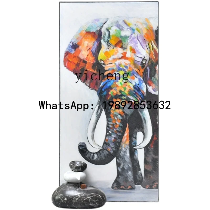 FZ modern simple light luxury home soft decoration creative decoration living room entrance  elephant flowing water ornament
