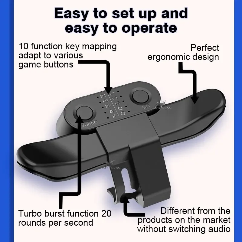 محول زر خلفي لوحدة التحكم DualShock PS4 مع تمديد مفتاح خلفي توربو لملحقات لوحة ألعاب PS4
