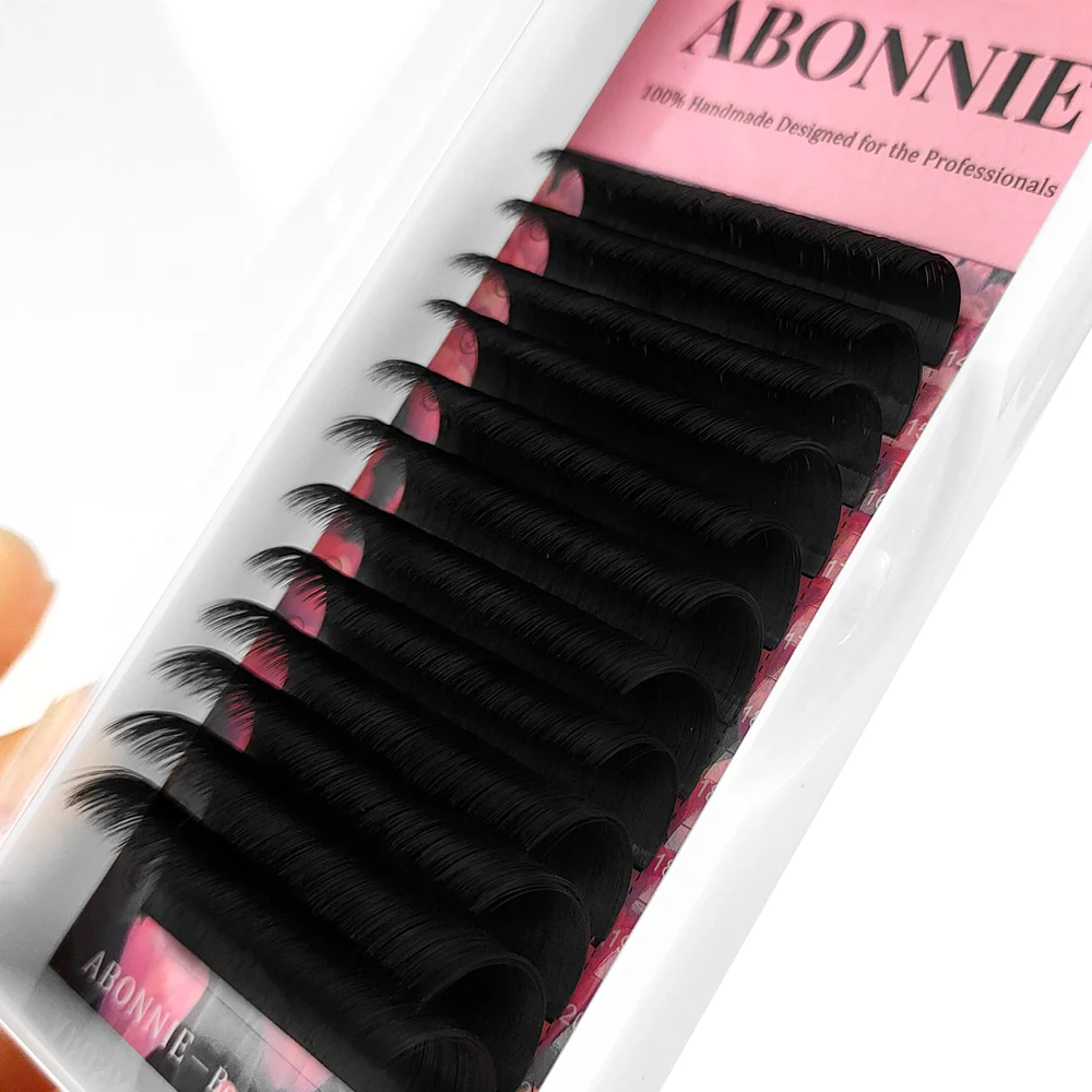 Abonnie Cashmere Easy Fan Lashes Matte Black Eyelash Extension Mega Volume Fans 8-25m All Size Eyelashes Supplies