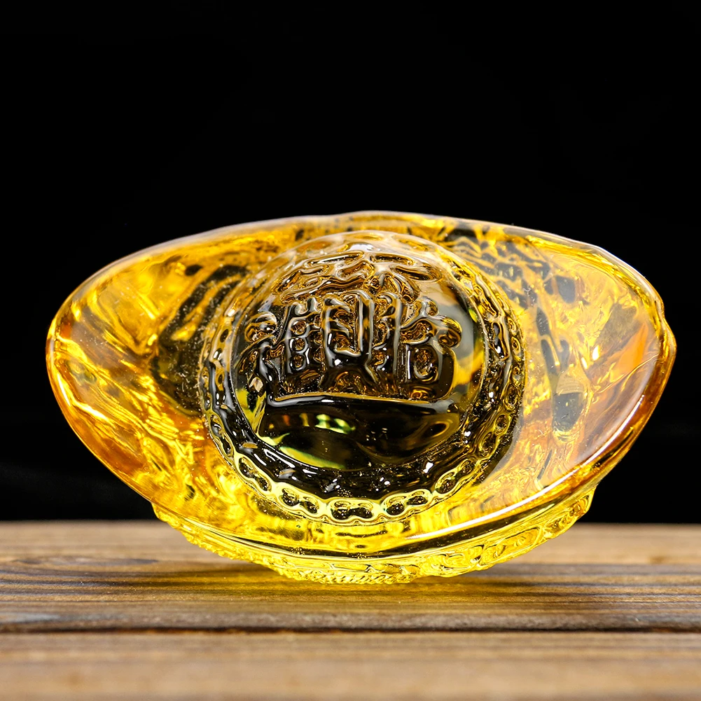 Citrine Yuanbao Carving Chinese Dragon Lucky Mascot Feng Shui Handicrafts Home Gifts Decoration Ornaments Supplies