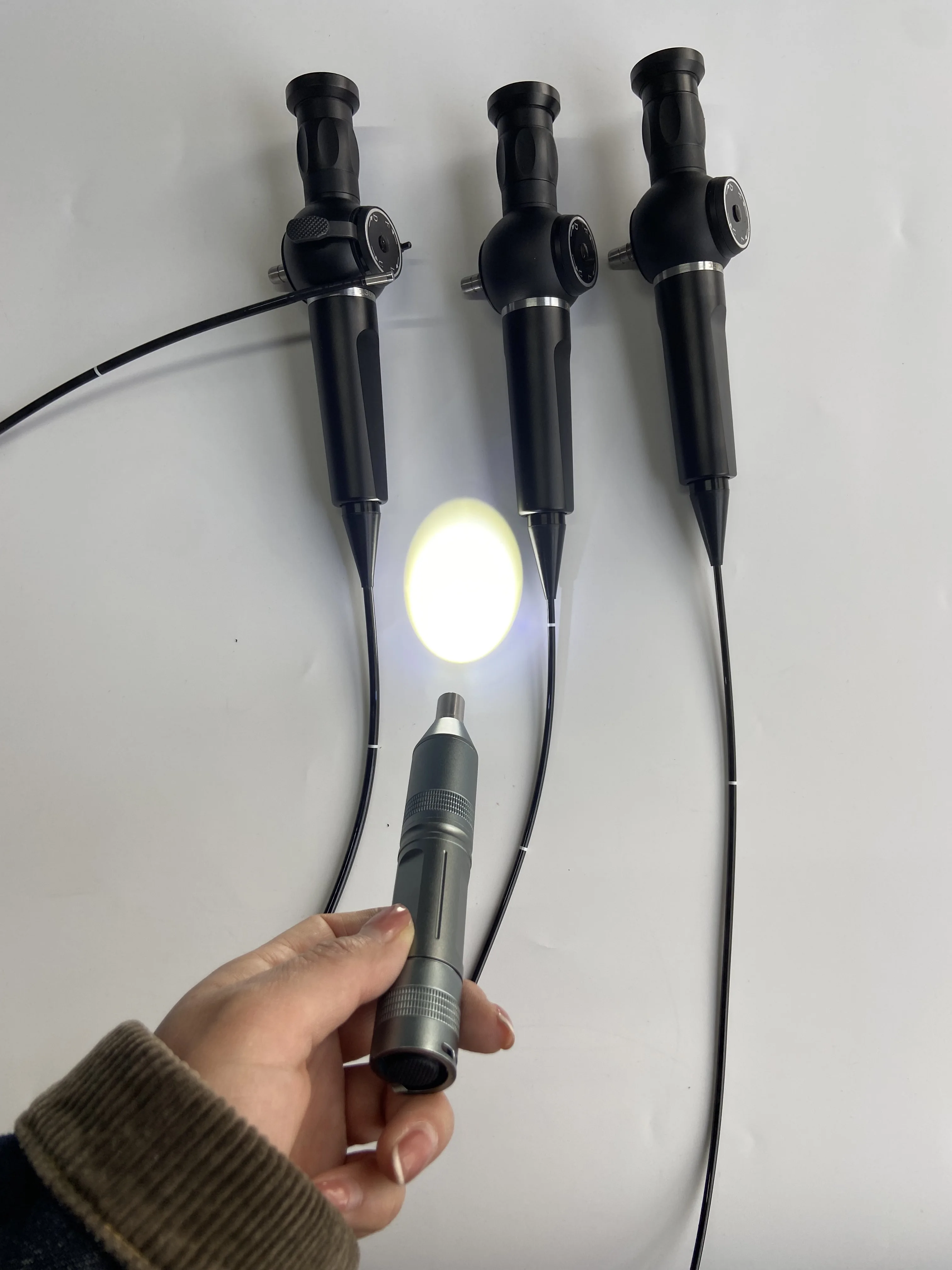 4mm Flexible Fiberscope, 1.2m Probe Cable with Adjustable LED Light Source