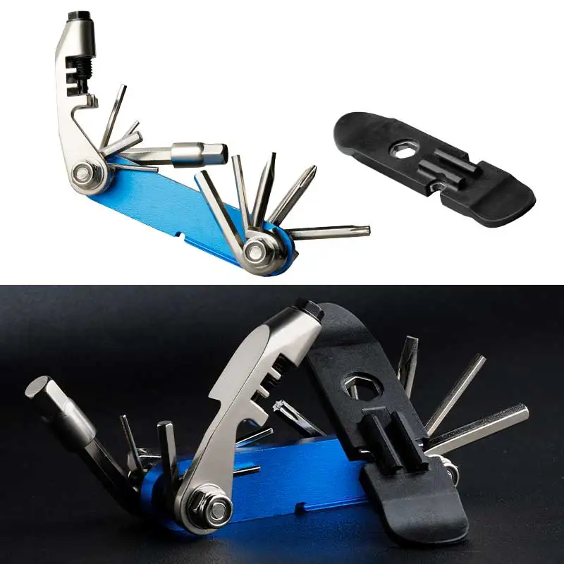 Multifunctional 14 in 1 Bicycle Repair Tool Kit Alloy Steel Maintenance Tool Set Cross Screwdriver Chain Cutter