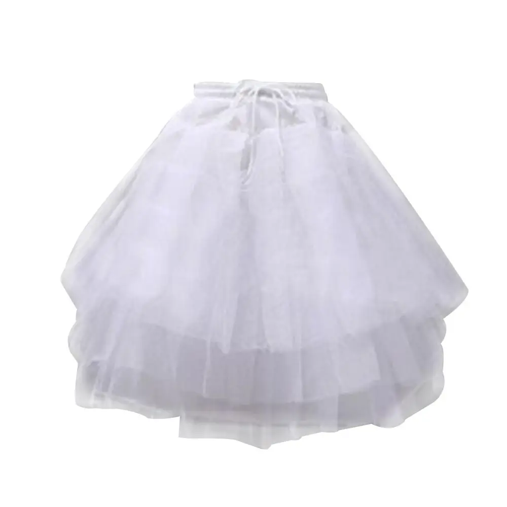 Fashion Short Petticoat Without hoop White Underskirt Crinoline Cosplay Lolita Ball Gown Petticoats