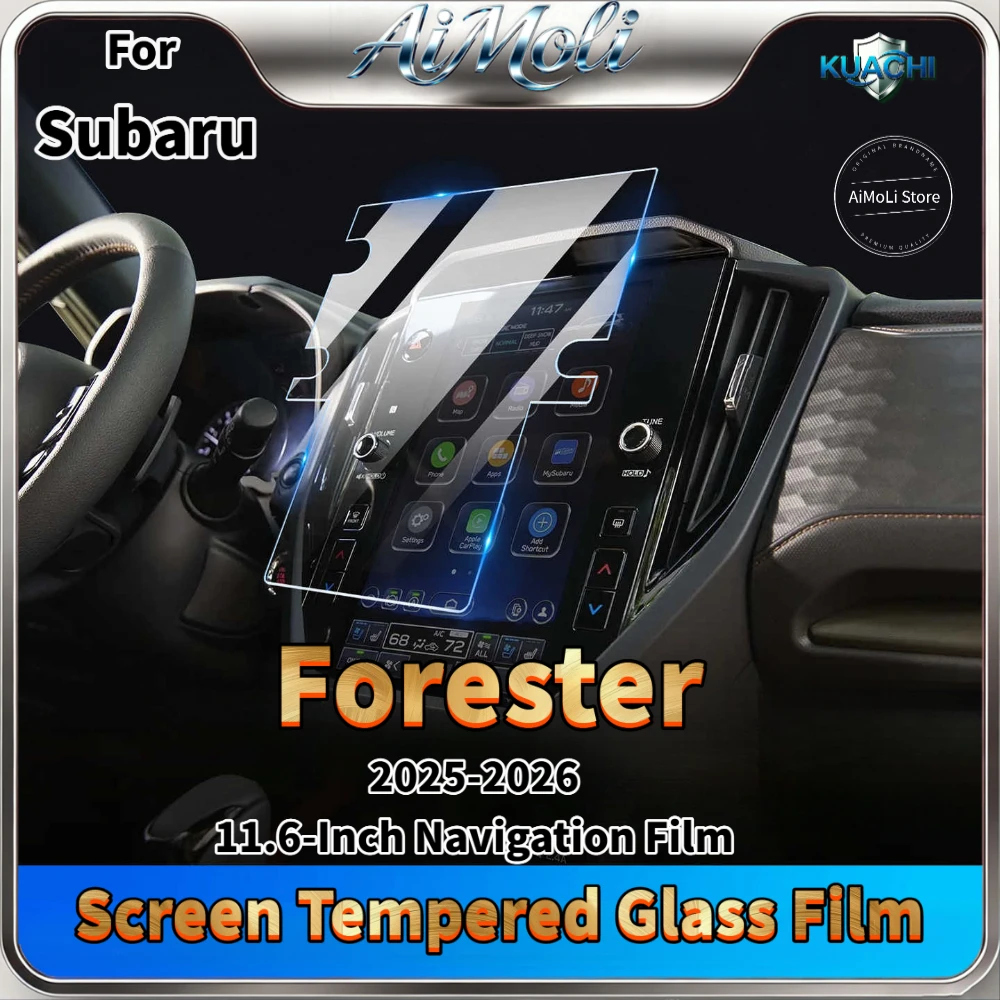 For Subaru Forester 2025‑2026 11.6 Inch Control Screen Tempered Glass Film Anti-Scratch Glare Fingerprints HD 9H Hardness