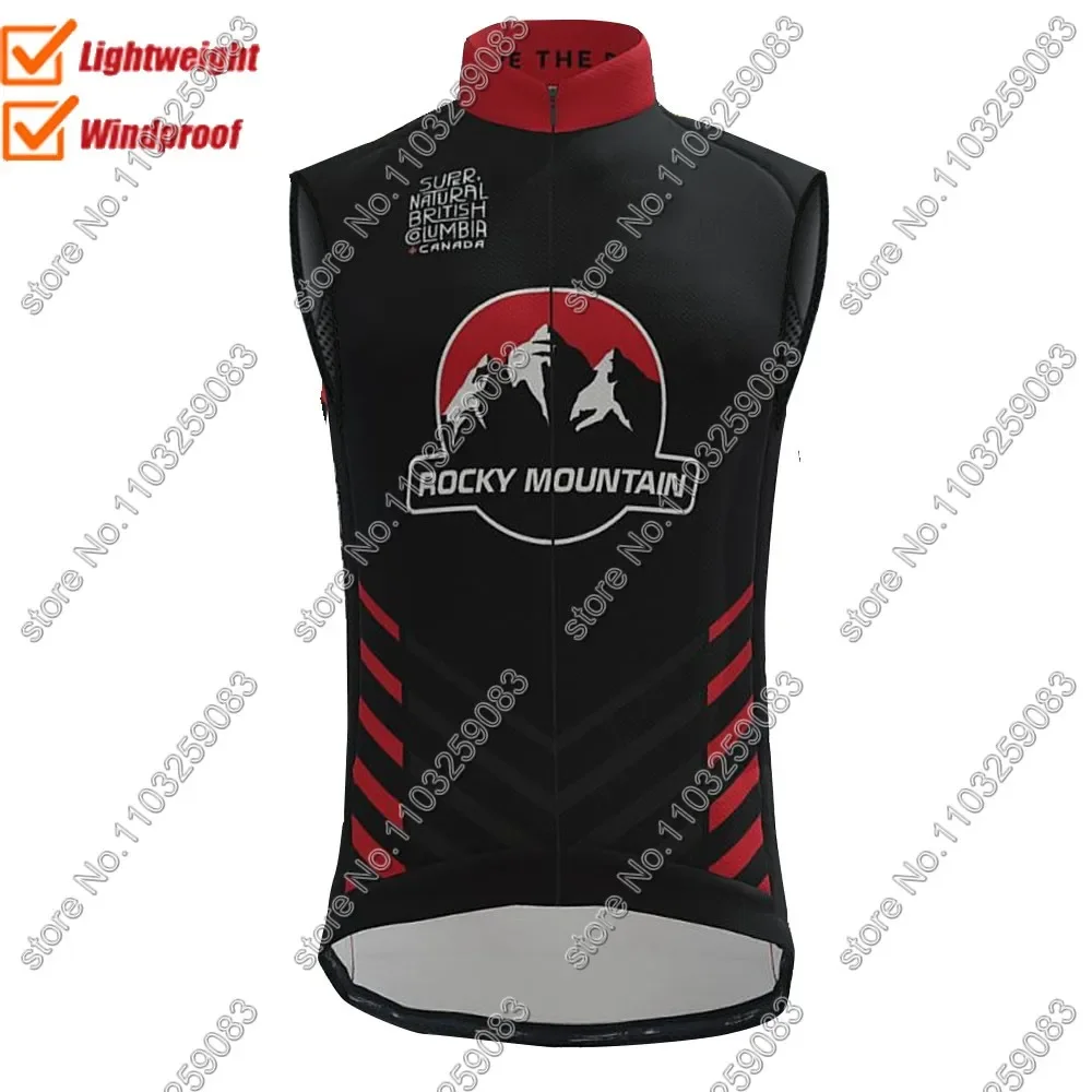 Rocky Mountain 2024 Wind Vest Cycling Jersey Sleeveless Black Windproof Lightweight Portugal MTB Ropa Maillot