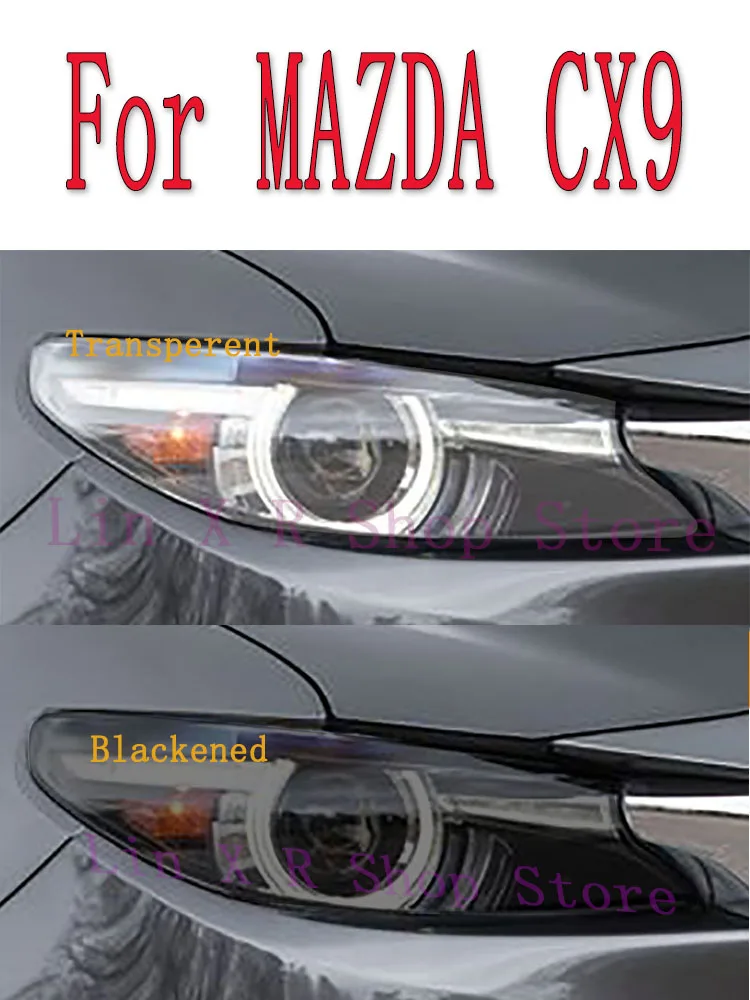 

For MAZDA CX9 CX-9 2016-2022 Car Exterior Headlight Anti-scratch Front Lamp Tint TPU Protective Film Accessories Sticker