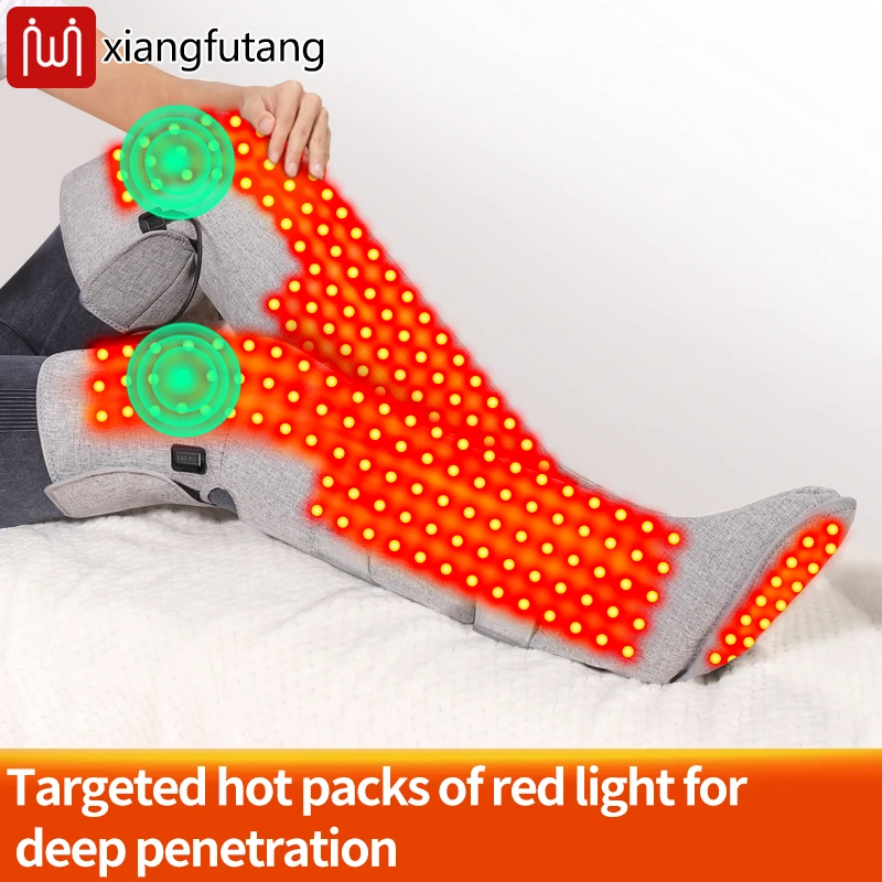 

Red Light Moxibustion Heating Boots Hot Compress Physiotherapy Cold Leg Joints Ankle Warmth Vibration Massage - Leg Care Therapy