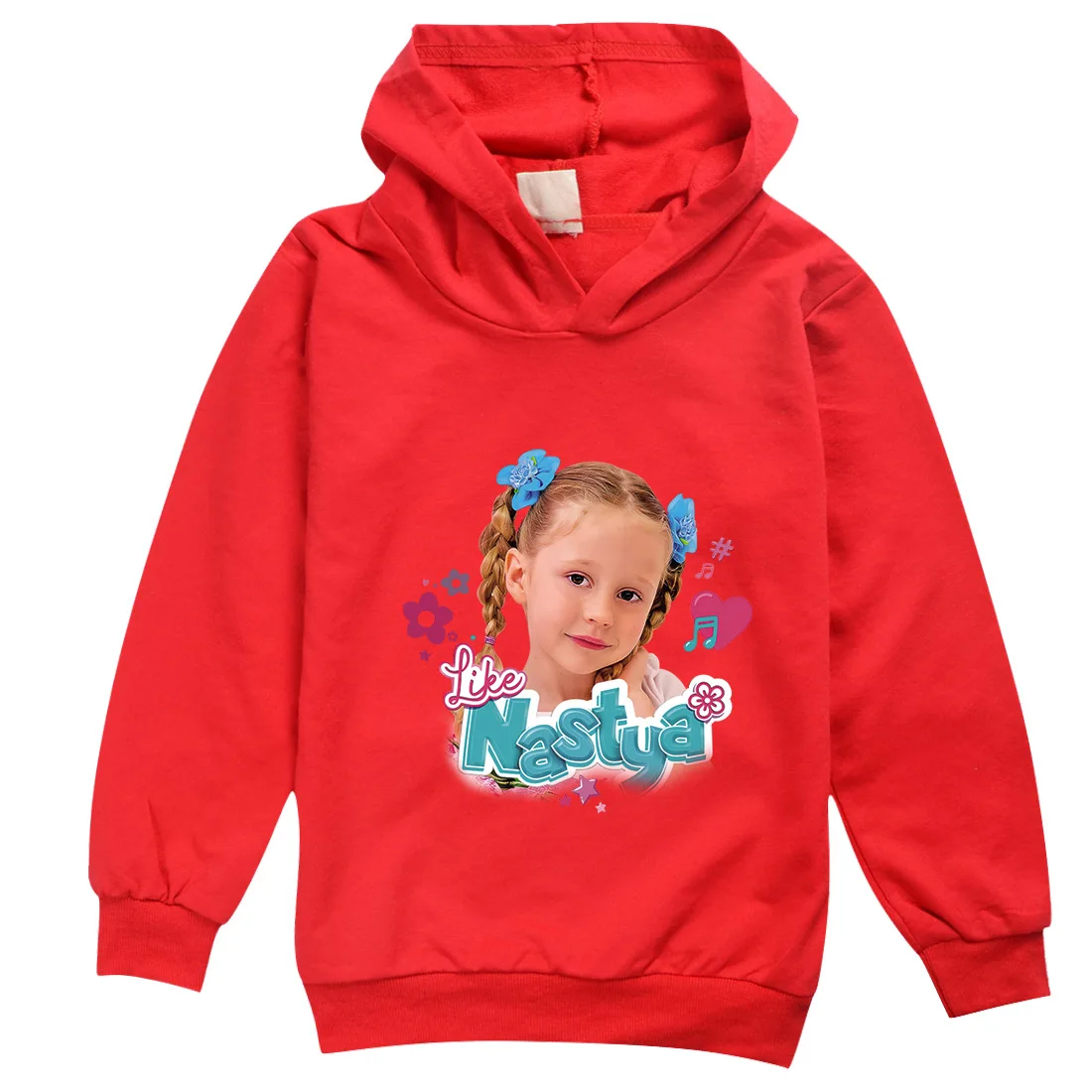 Like Nastya-Hoodie adorável infantil, casacos de manga comprida, roupas casuais das meninas do bebê, meninos adolescentes moletons com capuz, roupas infantis, outono