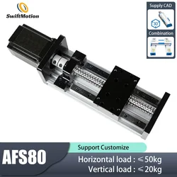 Double Linear Rail Ball Screw Slide Linear Module Slide Electric CNC Slide Rail Linear Module Gantry Nema34 Motor Woodworking