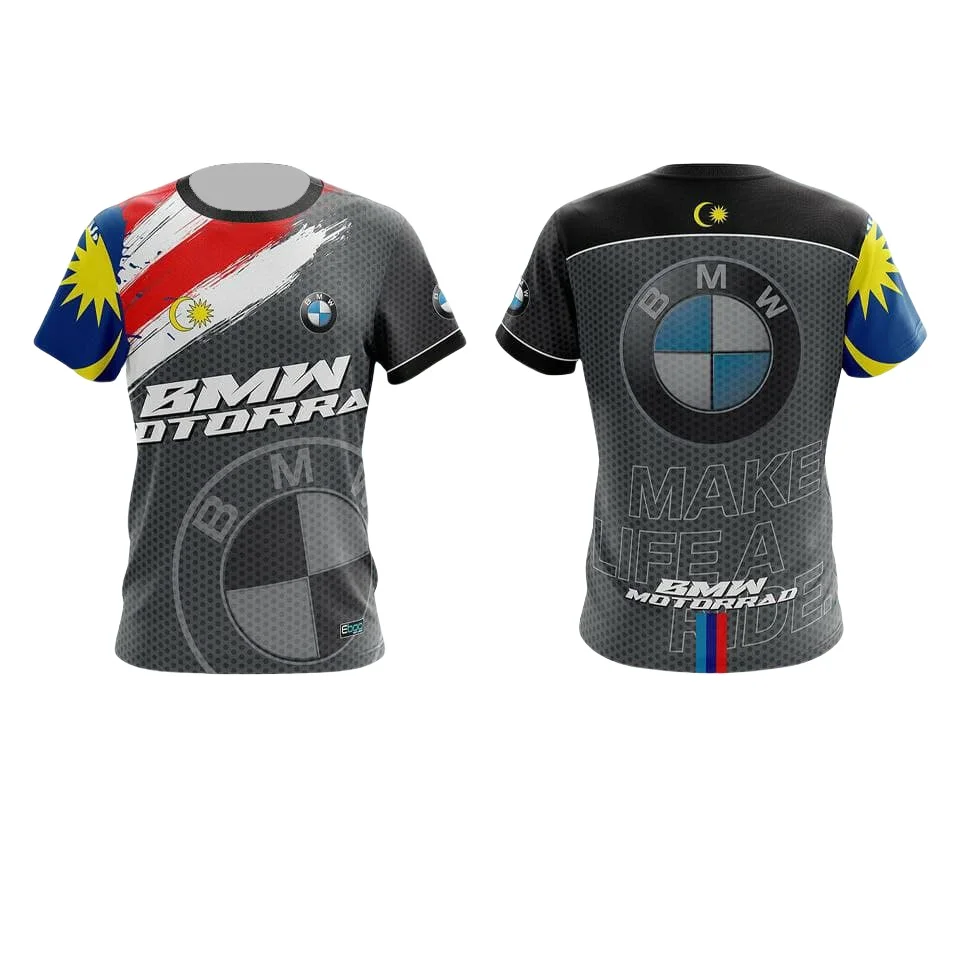 

Men's Summer BMW T-shirt Comfortable Sports Top 3D Printed Fashion Sports Motorcycle Racing M Power Car Brand Fashion