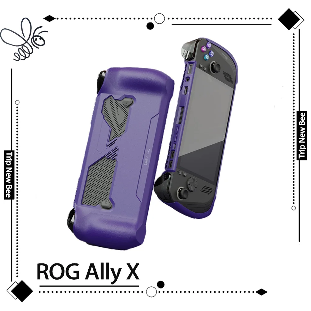 Skull & Co. Rog Ally X-funda protectora anticaída, máquina de palma, carcasa protectora suave, cubierta de disipación de calor, carcasa integrada