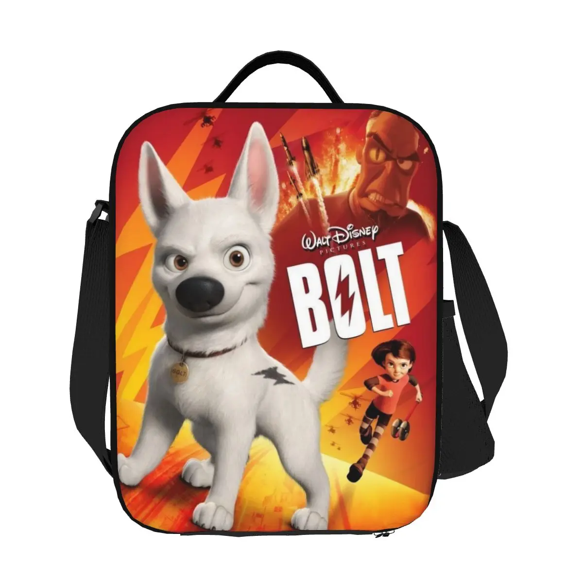 Custom Cartoon Bolt Dog Lunch Box Women Waterproof German Shepherd Cooler Thermal Food Insulated Lunch Bag Office Work