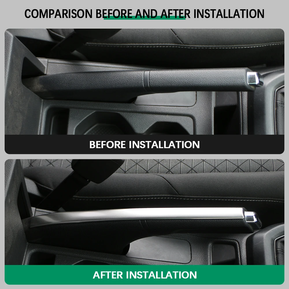 Car Handbrake Handle Cover Trim for Volkswagen VW T-cross Tcross 2018 - 2021 2022 2023 Hand Brake Lever Sticker Accessories