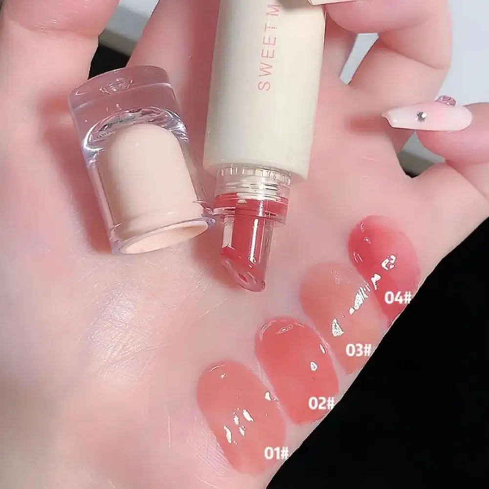 Geléia labial esmalte antiaderente matiz labial cosméticos duradouros hortelã doce líquido hidratante labial cristal batom coreano brilho de vidro