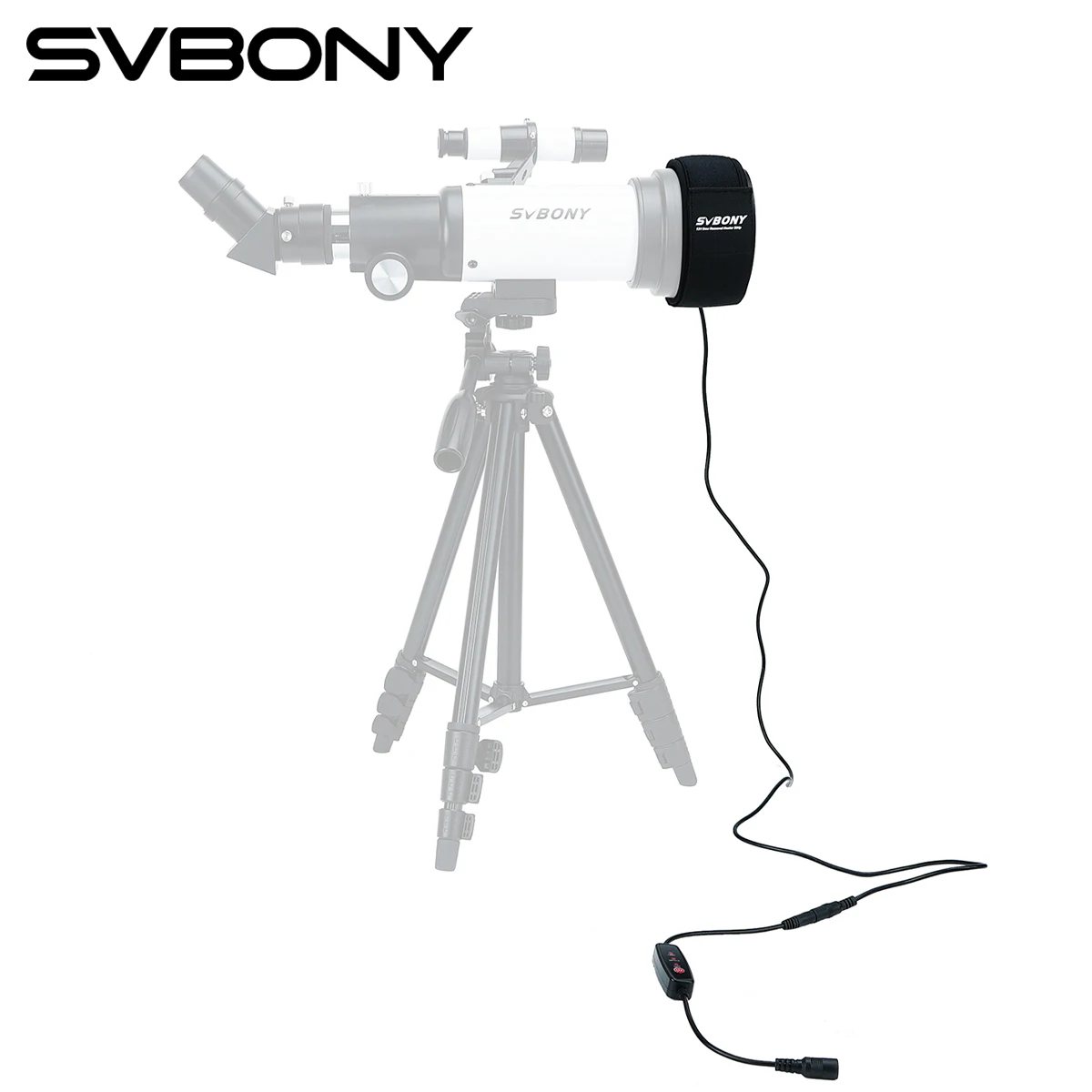 Svbony SV192 Anti-Beschlag-Heizstreifen 12V Schwarz 480mm/560mm für Teleskop-Kameraobjektiv Astrofotografie