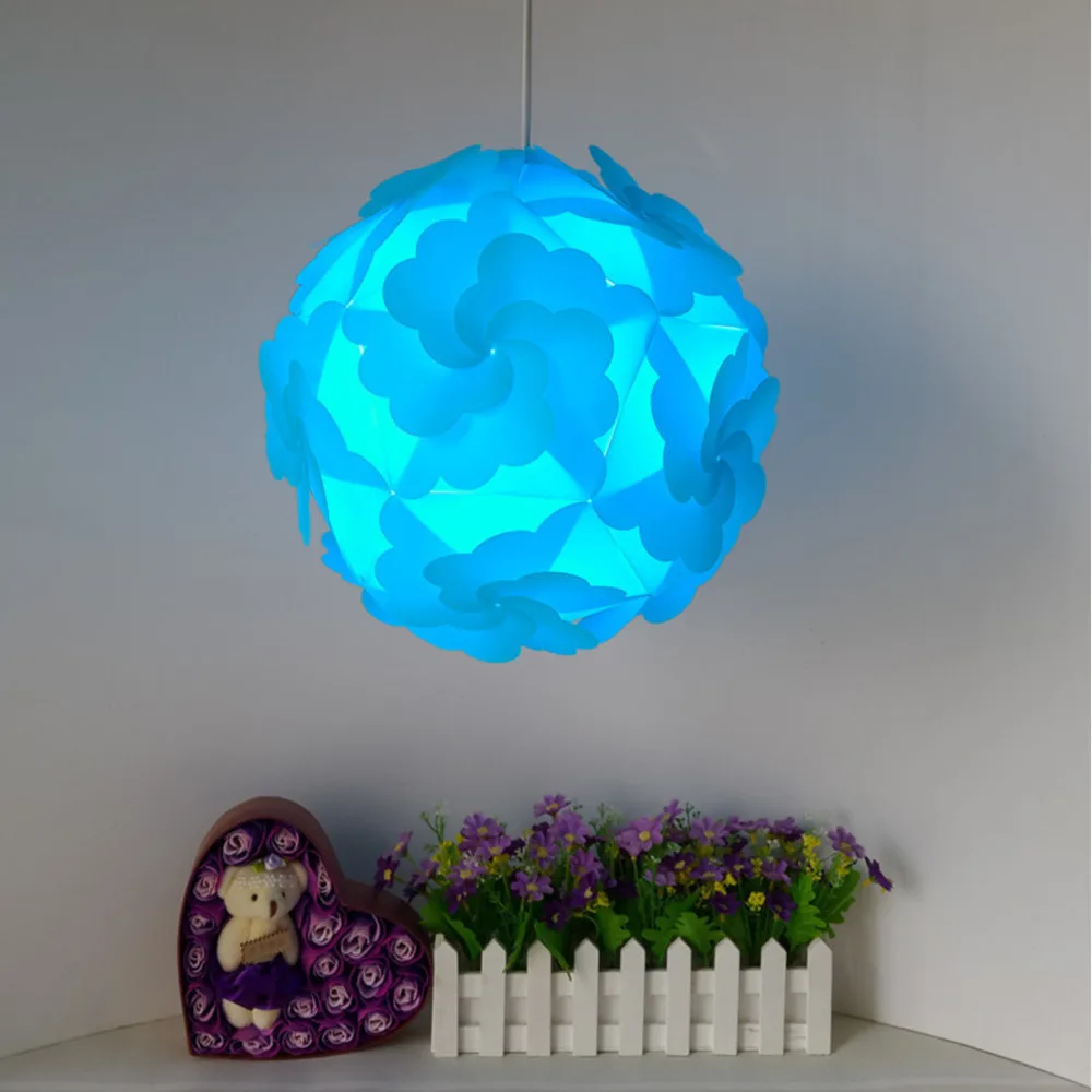 NEW 300MM Petal Flower Modern Contemporary DIY Elements IQ Jigsaw Puzzle ZE Lamp Shade Ceiling Pendant Lamp Ball Light Lighting