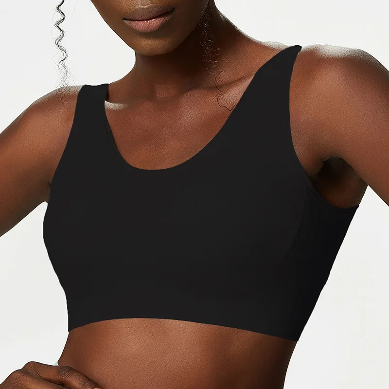 Maxdutti Sports Bra, Women's Buckle Yoga Bra, Plus Size Sports Bra, Seamless Yoga Bra T-shirt Woman Clothes Female Clothing