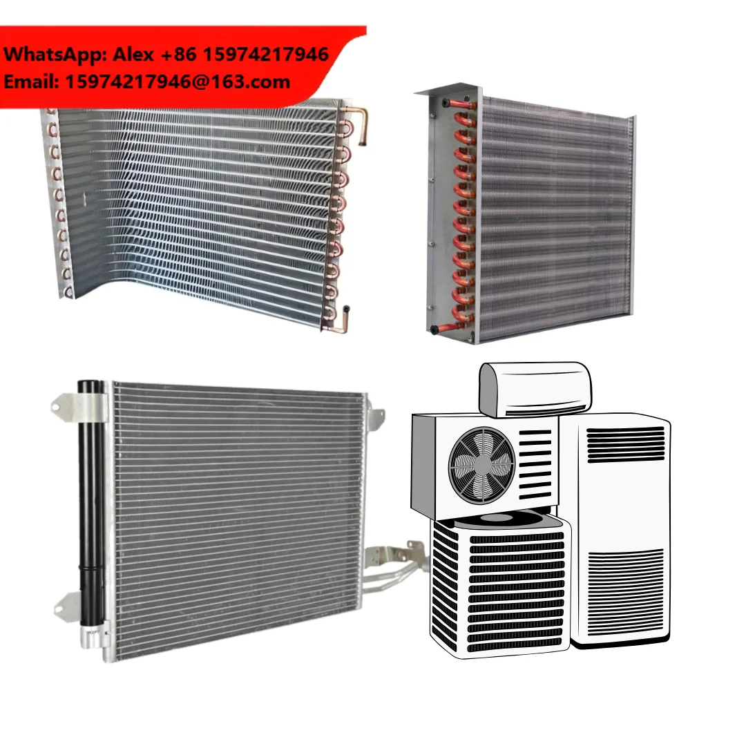 Copper Aluminum Fin Heat Exchanger Efficient Condenser Coil For Refrigeration & Heat Exchange Equipment