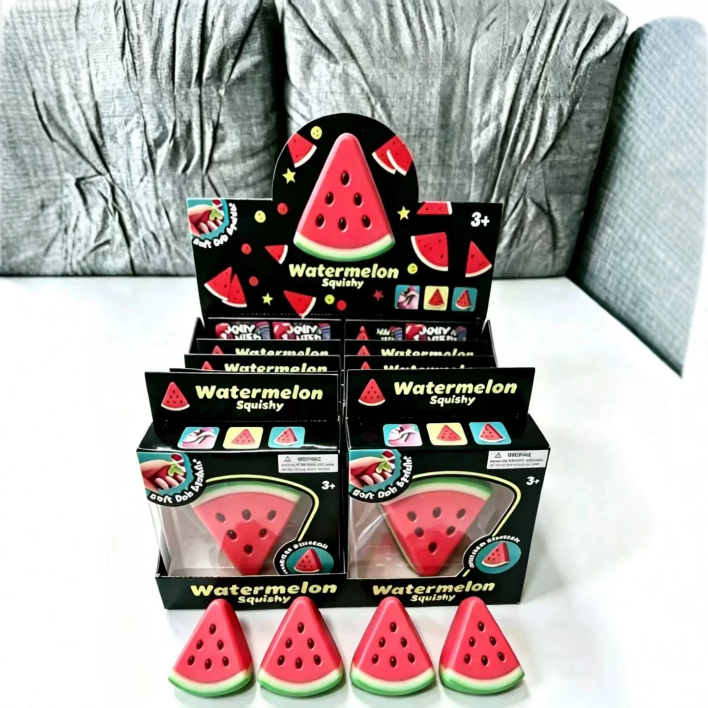 New Summer Trendy Watermelon Pinching and Stress Relieving Toy with High Beauty Simulation Soft Rubber Palm Stress Relieving Too