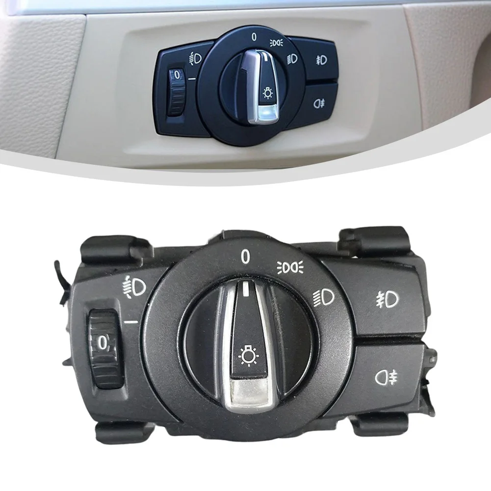 

Headlight Control As Picture Shows Car Switch Module Black Color Brand New Condition Easy Installation For BMW 3 Series