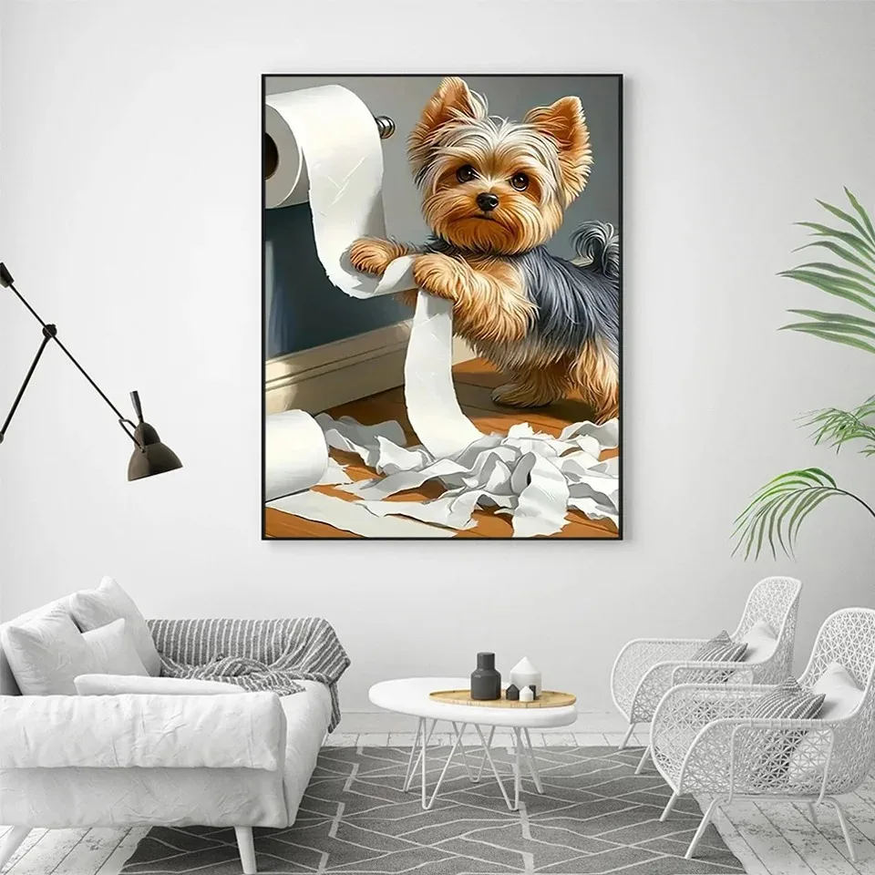 Diamond Art Painting Dog Animal Full Round Drill Picture Of Rhinestones Embroidery Wall Decor Cross Stitch