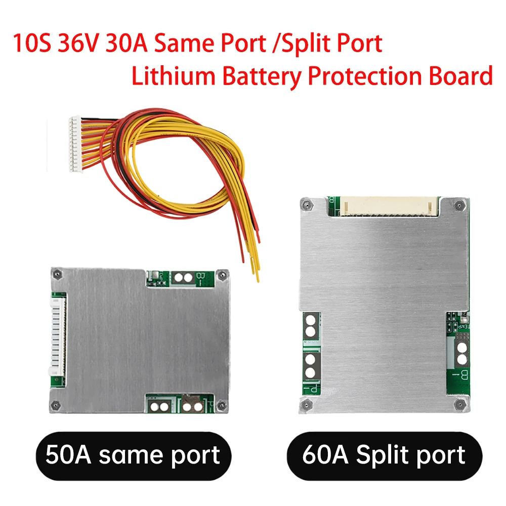 BMS 13S 48V 50A/60A puerto común/SPLIT Li-ion lipolímero 18650 placa de protección de batería de litio placa equilibrada de carga de circuito
