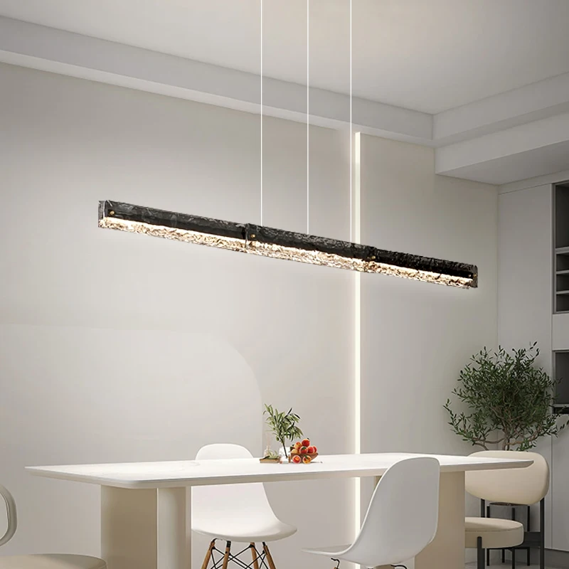 Moderne luxe koperen LED-hanglamp voor eetkamer keukentafel bar slaapkamer kunst zwart glazen plafond kroonluchter licht
