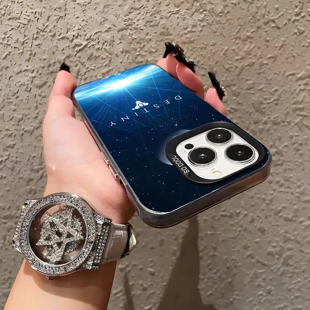 Coque de téléphone D-Destiny 2 antichoc et colorée pour iPhone 17 Pro Max, 15 Pro, 16, 14 Plus, 12, 13 Mini, 11 Pro