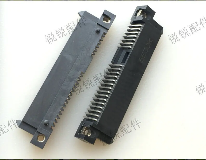 For SATA hard disk interface 7 + 15P female seat 90 degree vertical sticker type pitch 1.27MM slot socket