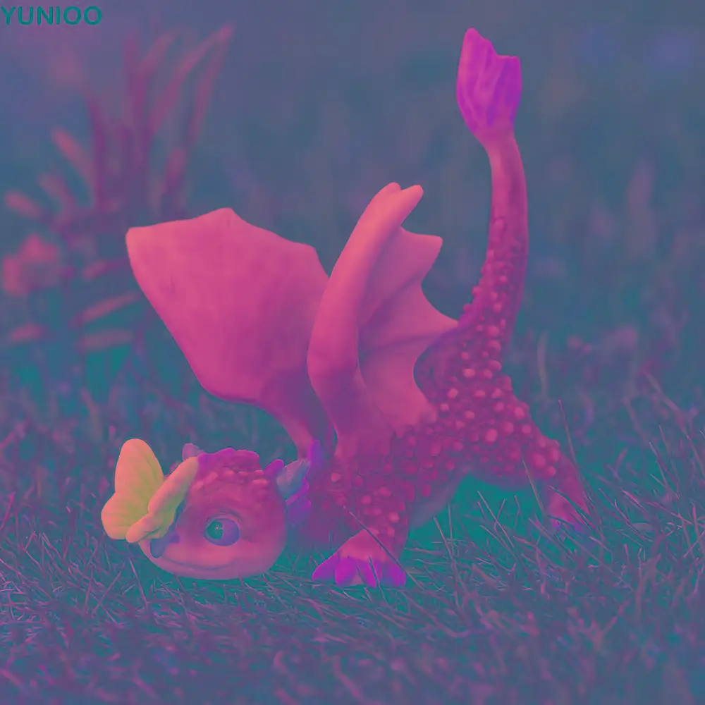 

Handicraft Mini Cute Dragon Ornament Statue Collectible Dragon Resin Sculpture Waterproof Ornament Dinosaur Models