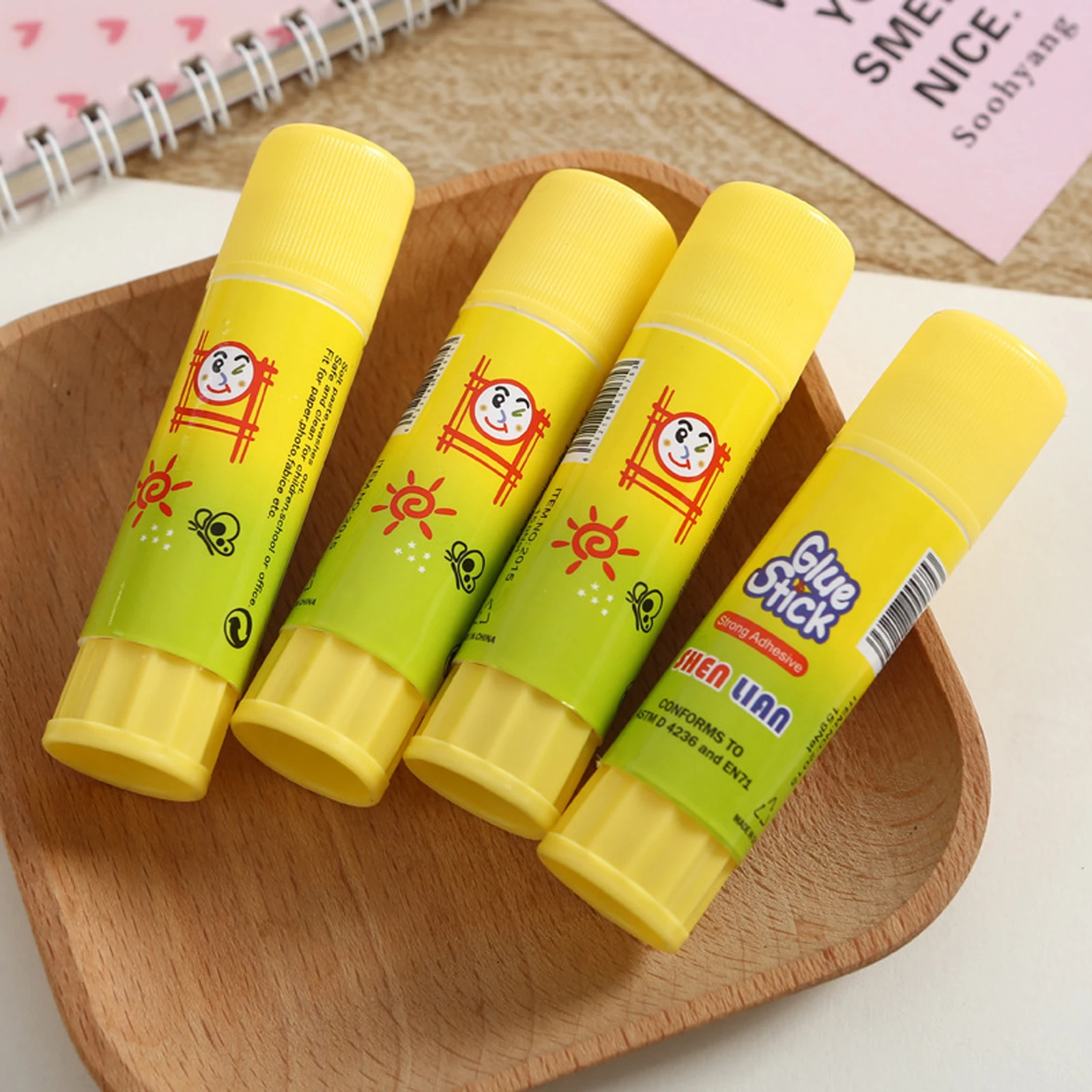 20PCS Cute Cartoon Glue Sticks - Non-Toxic Safe Solid Glue for Kids, School Office Crafts & Handmade Stationery Supplies