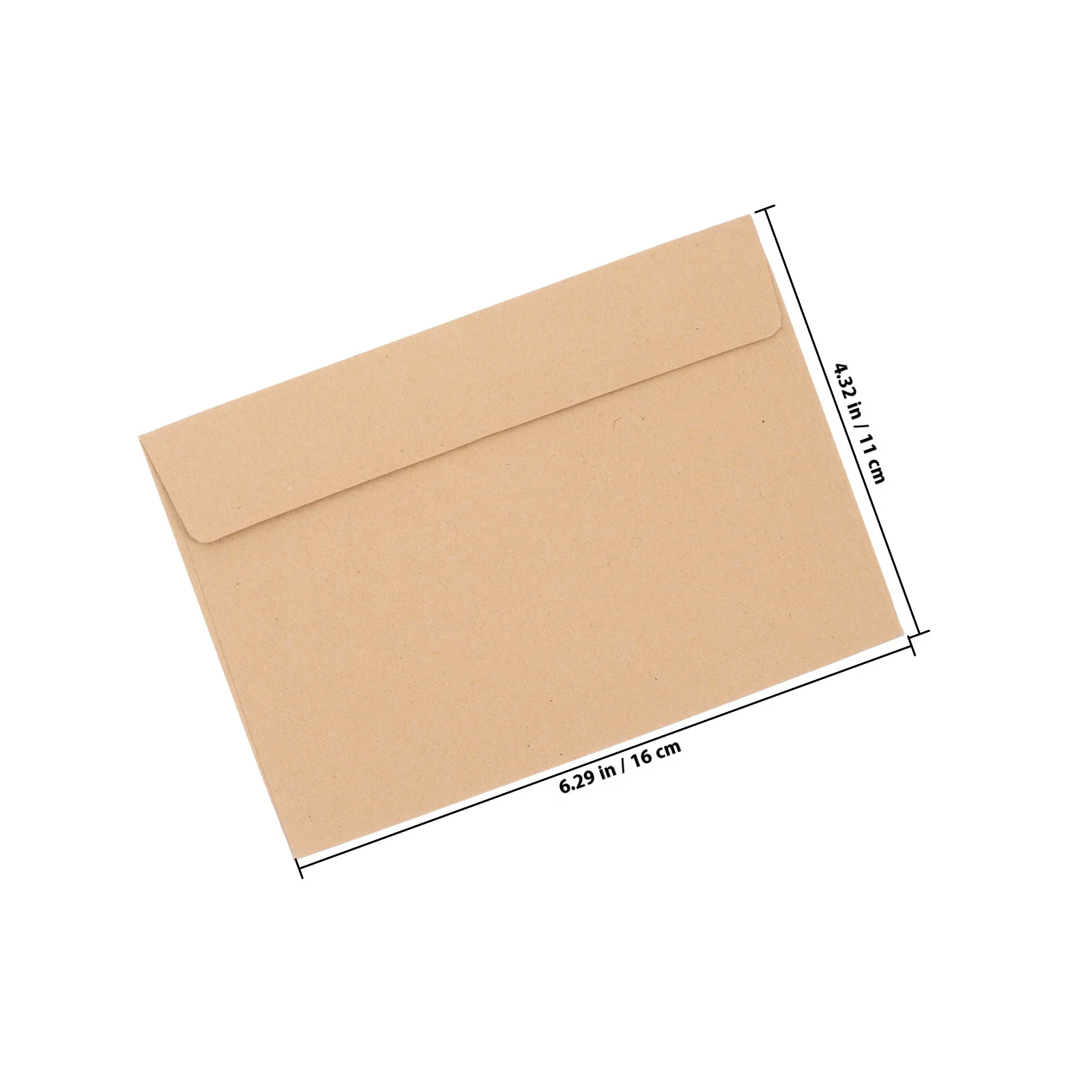 50개 셀프 실링 크래프트 봉투 소재 인사말 카드 초대장 문서 사진용 빈 표면