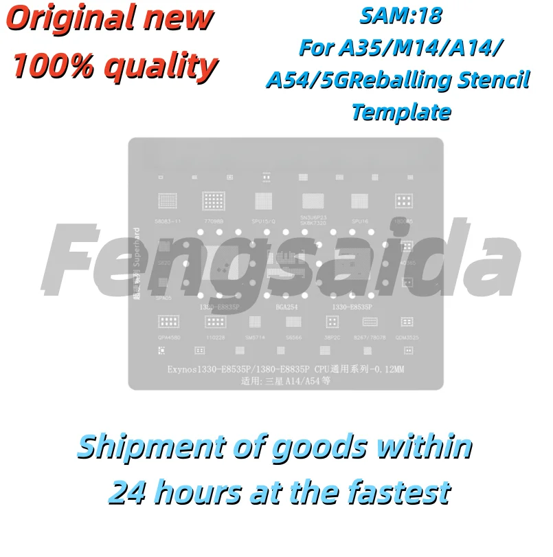 CPU memory MT6789V Exynos 1330 1380 E8835P E8535P SPU15 Q SPU16 58083-11 77098B BGA rotary template, suitable for phones A35 A14