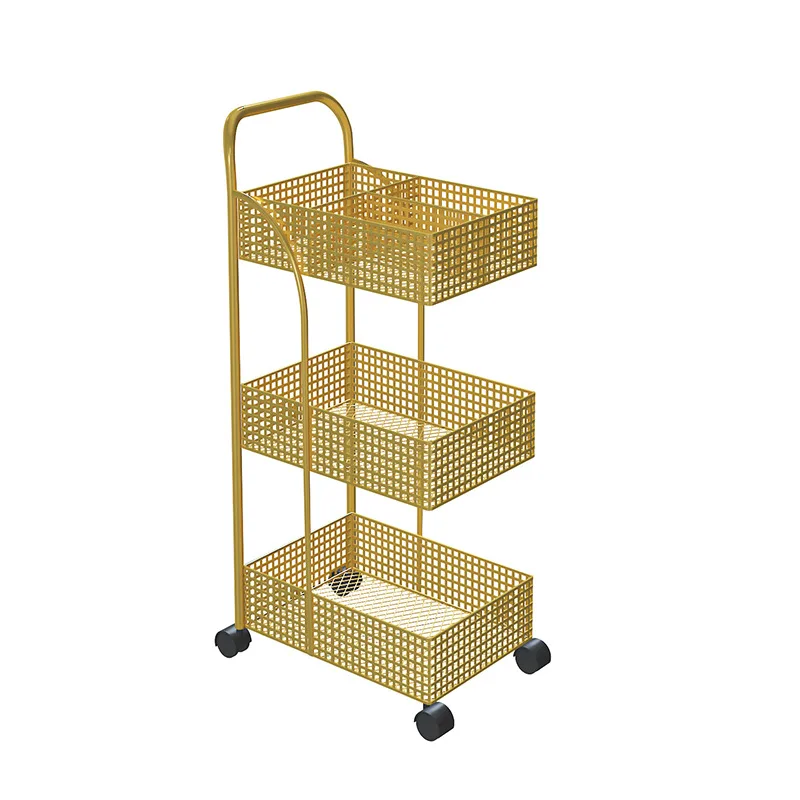 

Wholesale Factory Sale Cheap Gold Metal Hair Barber Shop Nail Beauty Salon Furniture Tools Carts Trolley Cart with Wheels