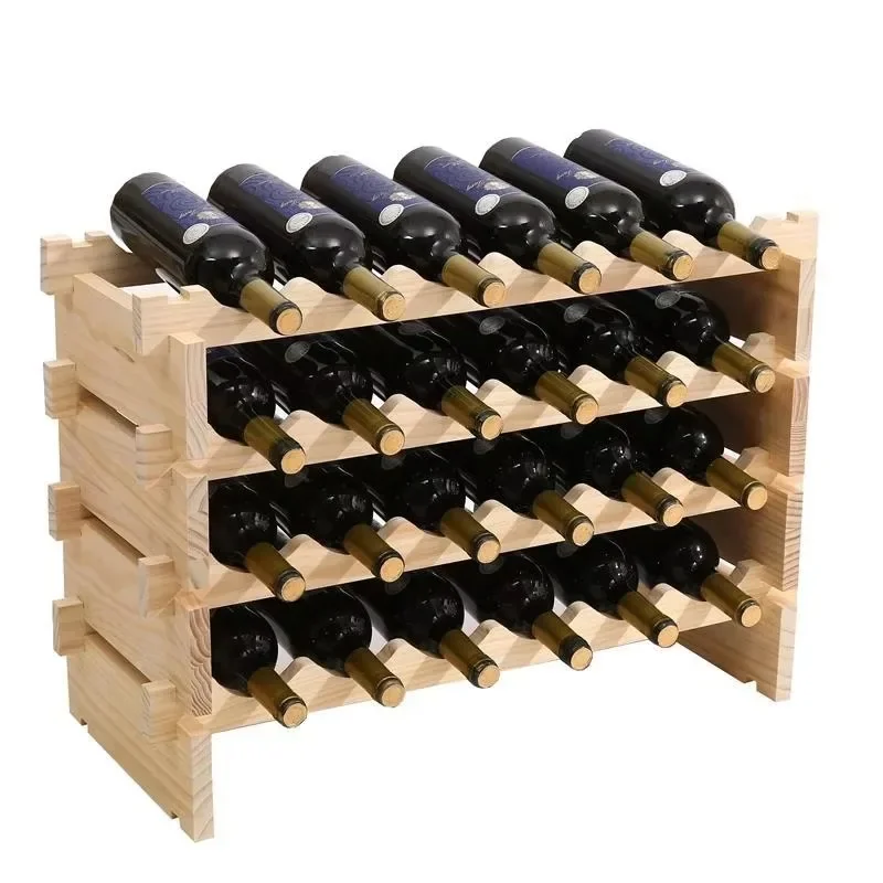 

Bamboo Wine Storage Rack Storage Cabinet Rack Water Bottle Storage Wooden Rack
