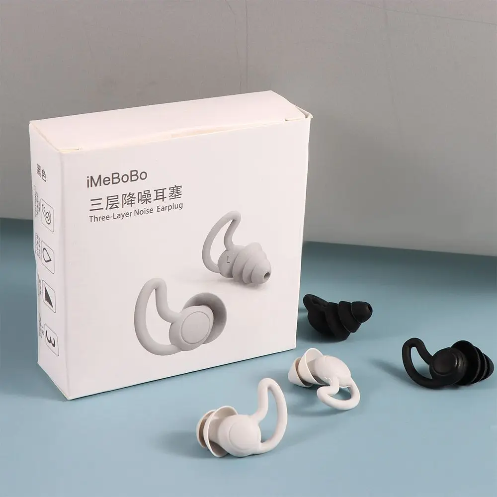 

silica gel Tapered Shape Enjoy sleep Quiet Soft Silicone Ear Plugs Ear Protector Noise reduction Earplugs Protective Earplugs