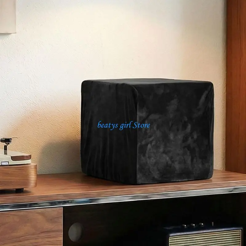 C7AB Elastic Black Spandex Dust Cover Fabric Protective Sleeve for 12inch Records Fit up to 50 LPs in a Single Sleeve