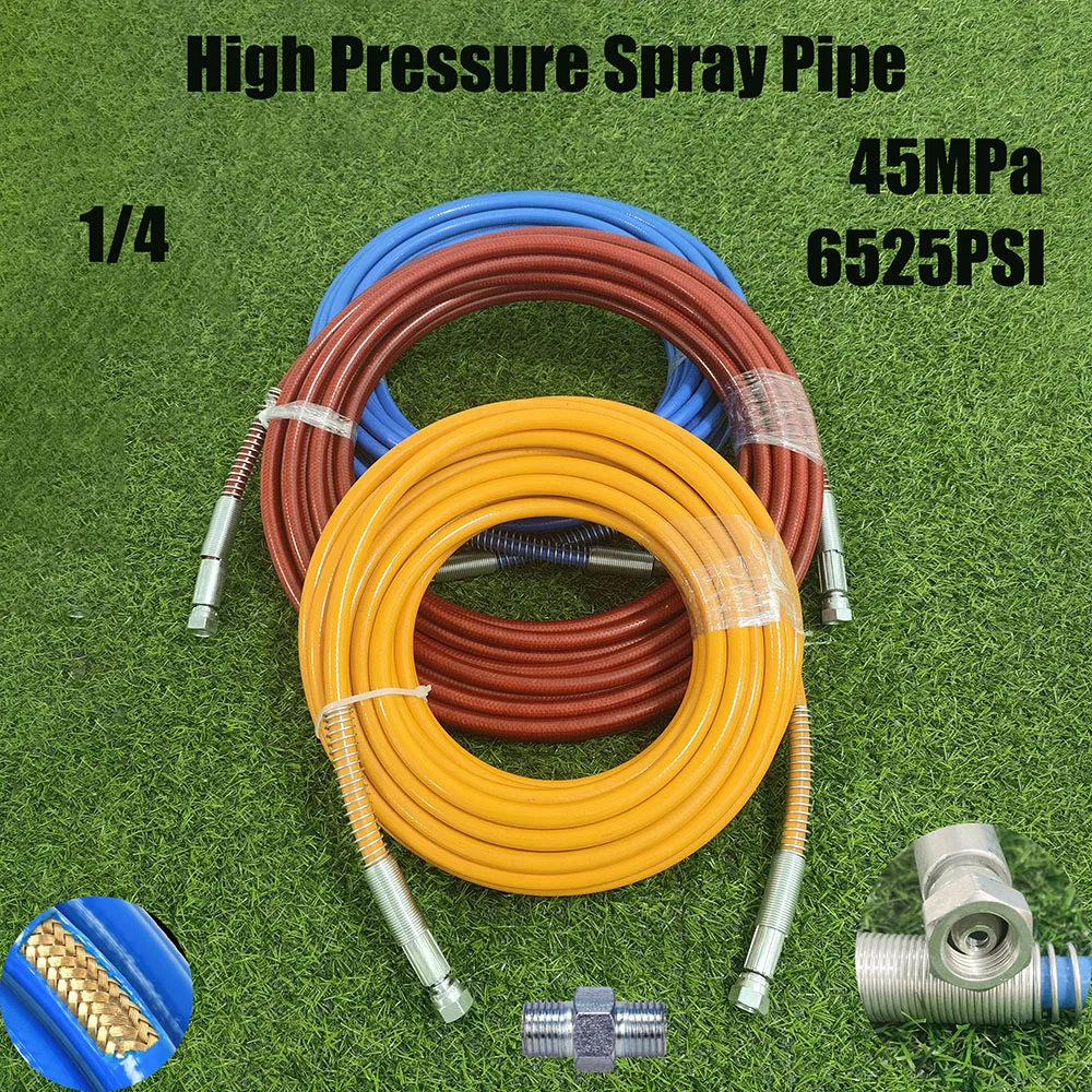 New Steel Wire 0.5-40m Airless Spray Paint Hose 6525PSI Spray Machine Ultra Flexible Spray Paint Hose