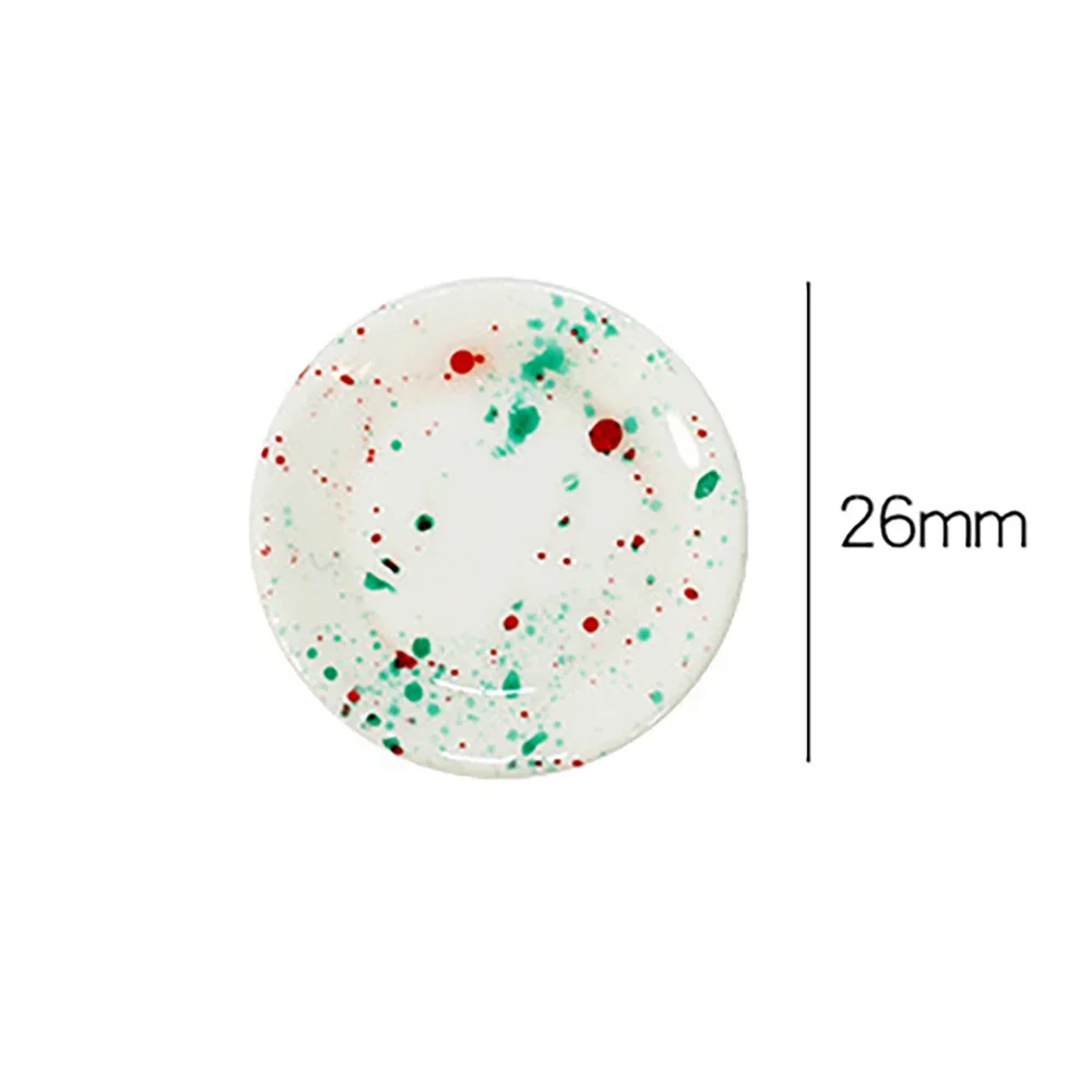 3Pcs 1/12 Dollhouse Miniature Resin Splash Ink Plate Model Mini Food Tay Toy for Doll House Accessories Decoration ob11 bjd