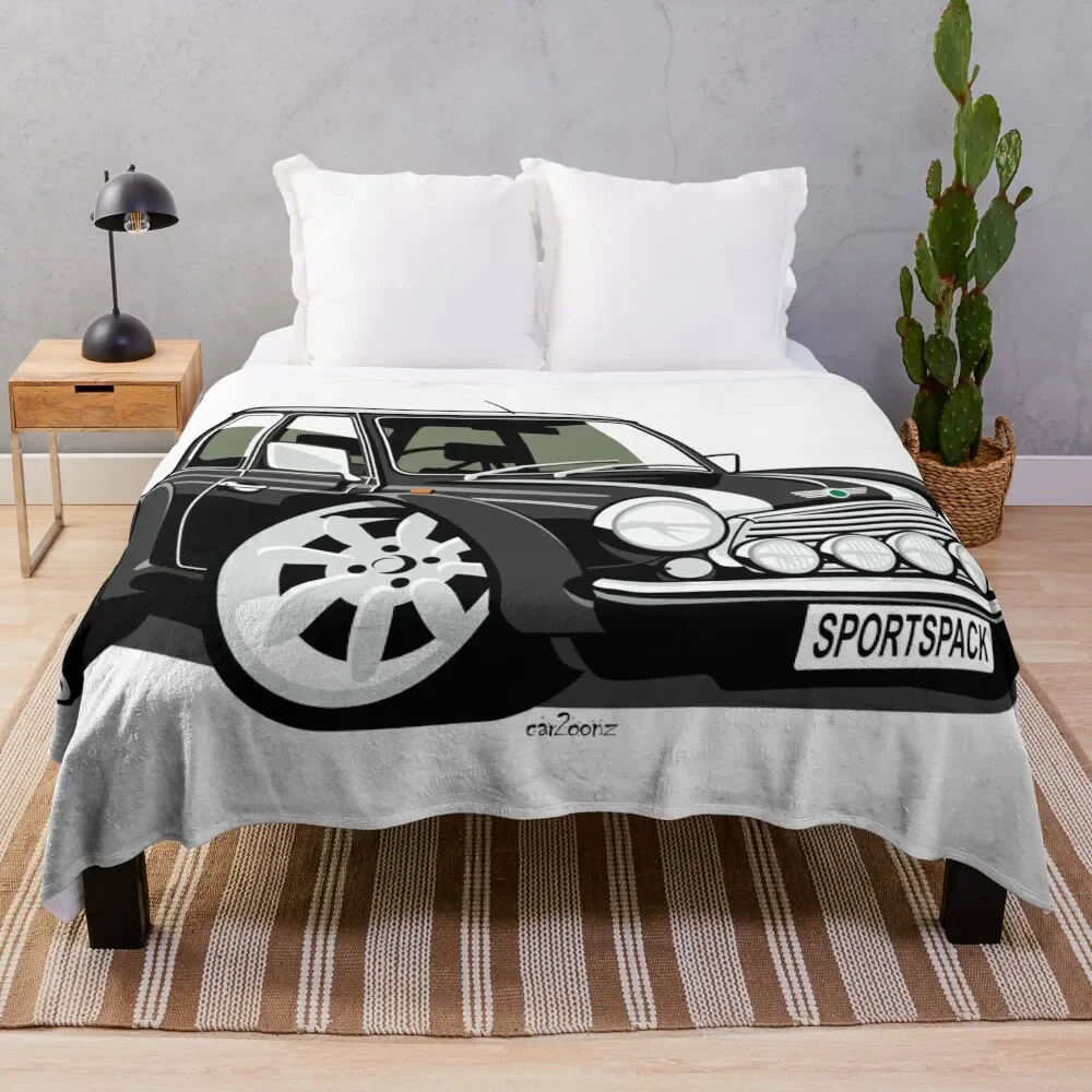 

Classic Mini Sportspack caricature black Throw Blanket All Weather Soft Throw Blanket for Sofa