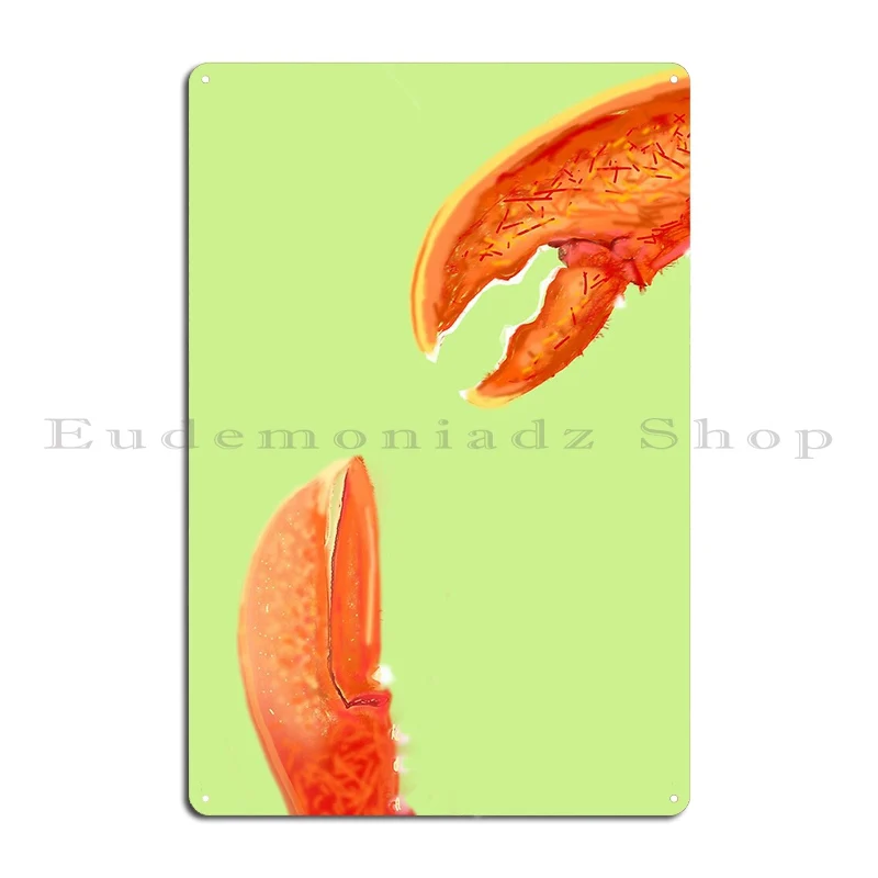 the crustacean of adam lime green Metal Signs Mural Garage Mural Designing Vintage Tin Sign Poster