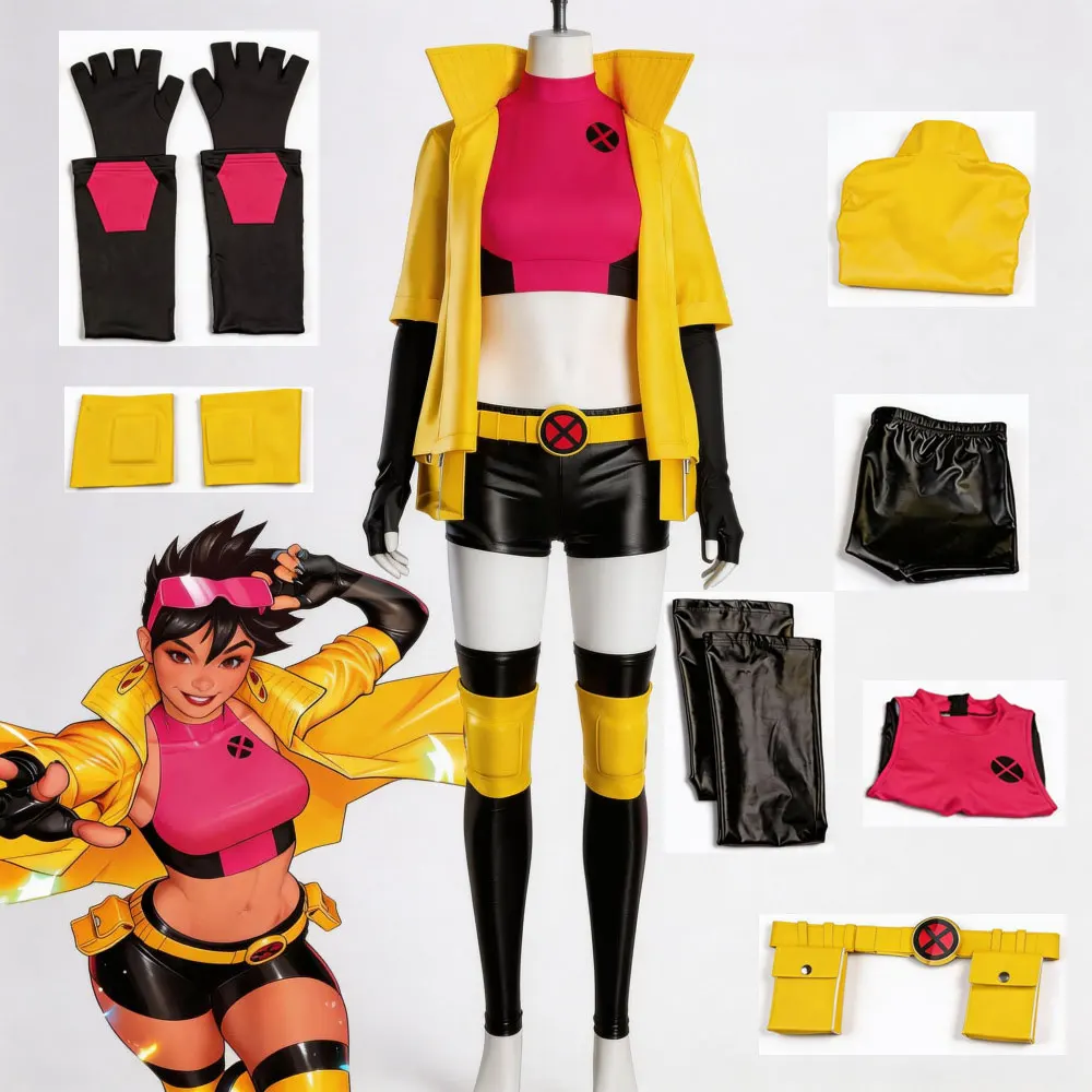 Jubilee Cosplay Costume X-Men 97 Jubilation Lee Yellow Coat 