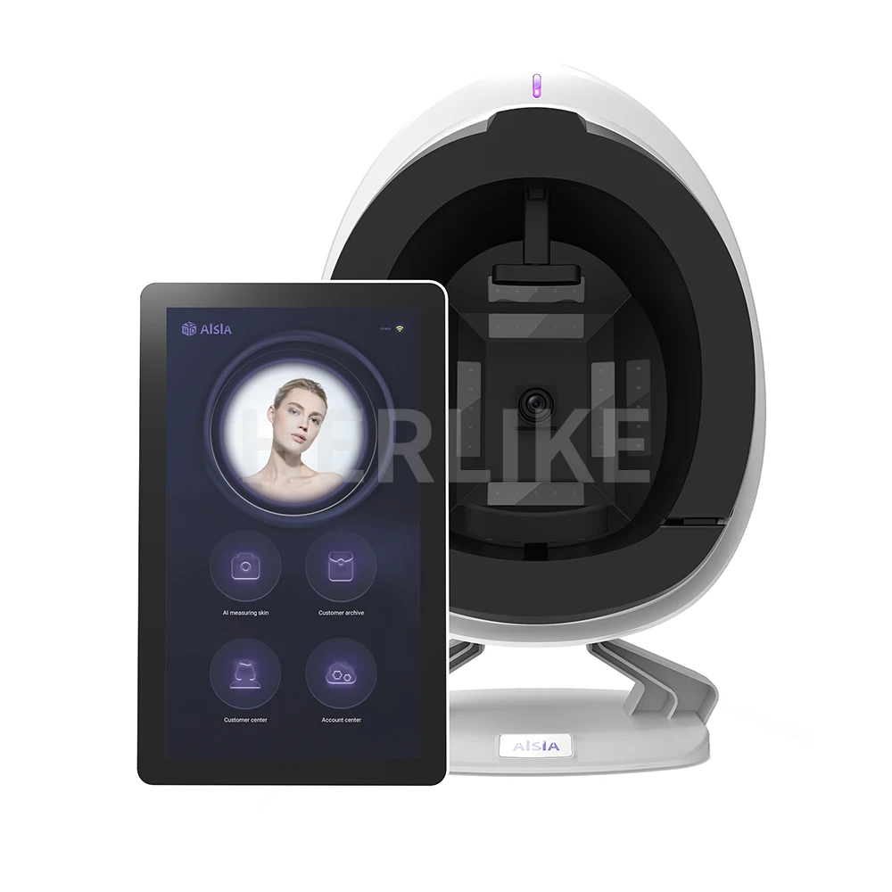 Aisia 3D Smart Magic Mirror 8 Spectral Skin Analyzer Machine Face Scanner Facial Testing Skin Aanlysis Moisture Detection Machin