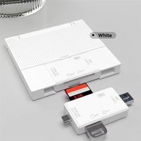 CJSD-7 In1 Multifunctional Card Reader Storage Box USB2.0 TF SD Card Memory Card Case Micro-Type C Adapter Card Storage Box